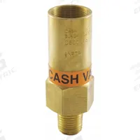 CASH VALVE Safety Relief Valve: Brass, PTFE, 1/4 in x 1/4 in, MNPT x MNPT, 30 psi to 614 psi (MPN C600MABT-01K 136-235). Key specifications — Brand: CASH VALVE.
