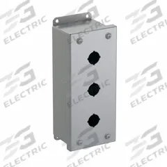 HAMMOND Push Button Enclosure: 22mm, 3 Holes, Carbon Steel, NEMA 12/13 (MPN 1435MC). Key specifications — Brand: HAMMOND; Environments & Applications: Oil-Tight and Dust-Tight.