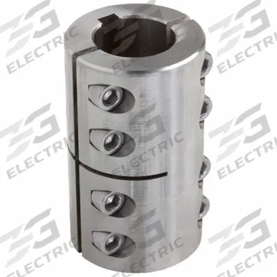 CLIMAX METAL PRODUCTS Rigid Shaft Coupling: 1 1/4 in Bore Dia 1, 1 1/4 in Bore Dia 2 - Two-Piece Rigid Shaft Couplings
