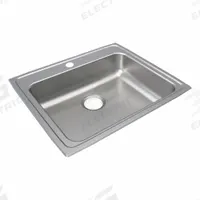 JUST MANUFACTURING Bowl Drop-In Sink: 25 in Overall Lg, 21 1/4 in Overall Wd, 5 1/2 in Bowl Dp (MPN SLNADA2125A554-J). Key specifications — Brand: JUST MANUFACTURING; Color Family: Silver/Gray.
