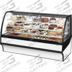 TRUE REFRIGERATION Refrigerated Merchandiser: 49 1/8 in x 77 1/4 in x 39 in, White, Curved Glass (MPN TDM-R-77-GE/GE-W-W). Key specifications — attr1277723: TRUE REFRIGERATION; attr1277683: R-290; attr1277691: No; attr1277694: White; attr1280716: Curved Glass; attr1280729: TDM.