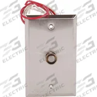 DORTRONICS Exit Push Button: 4 1/2 in Ht, 2 in Dp, 2 3/4 in Wd, Silver, Silver – Stainless Steel (MPN 5221-P23DA). Key specifications — Color: Gray; Product Type: Exit Push Button; Brand: DORTRONICS.