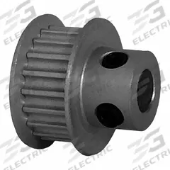 DAYTON Timing Pulley: Modified Curvilinear, Fixed, For GT Timing Belt Section, For 6 mm Belt Wd (MPN 19-3P06M6FA6). Key specifications — Brand: DAYTON; Finish: Clear Anodized; For Belt Series: Powerhouse®.