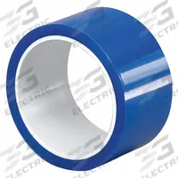 3M Film Tape: 3/8 in Wd, 10 yd Lg, 6.5 mil Thick, Polyester Film, Silicone, Blue (MPN 8905). Key specifications — Series: 8905.