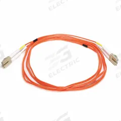 MONOPRICE Fiber Optic Patch Cord: Multi-Mode, 2 m Lg, LC End 1, LC End 2, Orange, PVC, 2 Fiber Count (MPN 2617). Key specifications — Fire Rating: Riser; Jacket Material: PVC; Number of Fibers: Duplex; Brand: MONOPRICE; _Fiber Optic Cable Style: 62.5/125µ OM1.