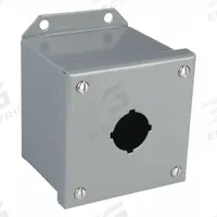 SCHNEIDER ELECTRIC Push Button Enclosure: 30mm, 1 Holes, Carbon Steel, NEMA 13/3 (MPN 9001KYAF1). Key specifications — attr211299: SCHNEIDER; attr1043605: Oil-Tight and Dust-Tight.