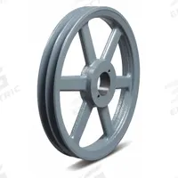 APPROVED VENDOR V-Belt Pulley: 2BK130, 2 Groove, 12.75 in OD, Bushed Bore, H/QT, Cast Iron. Key specifications — Pulley Industry Number: 2BK130; Pitch Diameter: 12.4 in (5L, B); For Belt Section (broad, with similar types): 5L, B, or BX.