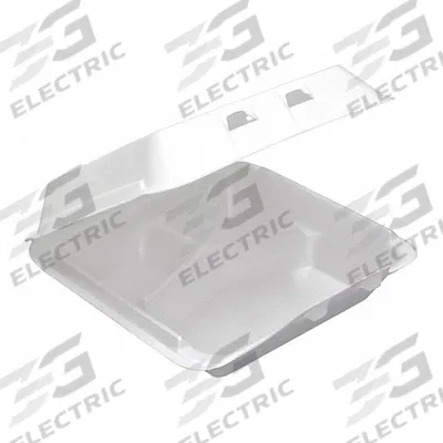 PACTIV Disposable Carry-Out Food Container: White, Hinged Lid Container Container - Hinged-Lid Foam Containers