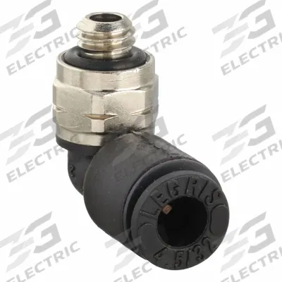 LEGRIS Push-Fit Elbow Fitting: 5/32 in OD Size, Push-to-Connect x MUNF, 17/32 in Overall Lg - Nylon & Nickel-Plated Brass Tube Fittings