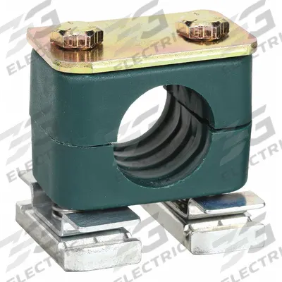 ZSI Vibration-Dampening Beta Clamp: Ribbed Bore, Steel Clamp, Polypropylene Cushion - Vibration-Dampening Textured Core Beta Clamps