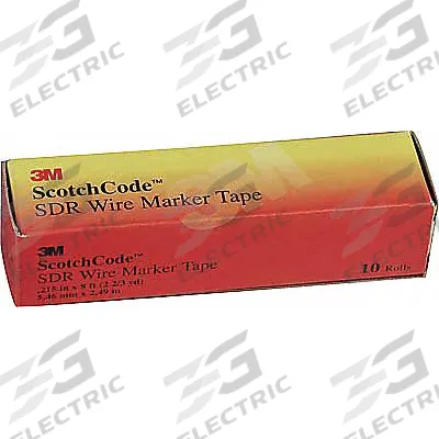 3M Wire Marker Tape Refill: F, Black on White, 576 Labels, Polyester Film - Wire Marker Dispenser Replacement Rolls