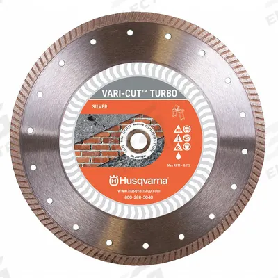 HUSQVARNA Diamond Saw Blade: Brick/Concrete/Granite/Marble/Masonry/Stone, 4 1/2 in Blade Dia. - Masonry-Cutting Blades