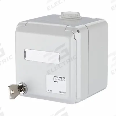 METZ CONNECT Keystone Housing: Surface, 180° Mounting Angle, 2 Ports - Voice & Data Housings, Panels & Connector Components