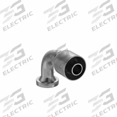 PARKER Hydraulic Crimp Fitting: Steel x Steel, 90° Elbow, -16 For Hose Dash Size - Crimp Hydraulic Hose Fittings with Flange Connection