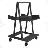 APPROVED VENDOR Bin Cart: 2,400 lb, 2 Bins/Tubs, Gray, 38 1/2 in L x 40 in W x 67 1/2 in H, Gray (MPN ATT-4038-2TR1500-95). Key specifications — attr1344497: Gray; attr1344559: (2) Hook-On Trays; attr1344509: (2) Swivel; attr1344569: Gray; attr1344548: APPROVED VENDOR.