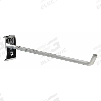 TRESTON Single Rod Pegboard Hook: 5 7/8 in x 5 29/32 in x 1 3/4 in, 5 Hooks, Screw-In - Hooks for Square-Hole Pegboard