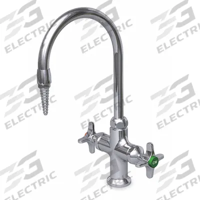 WATERSAVER FAUCET COMPANY Laboratory Faucet: Faucet, Single-Post, 2 Handles, Cross - Single-Post Laboratory Faucets