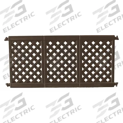 GROSFILLEX Patio Fence Panel: Black, 3 Panels, 36 in Overall Ht, 84 in Overall Lg - Fence Panels