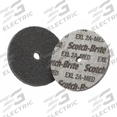 SCOTCH-BRITE Unitized Wheel: 3 in Dia x 1/2 in W, 3/8 in Arbor Hole, Aluminum Oxide - Final Finishing Wheels for Carbon Steel & Soft Metals