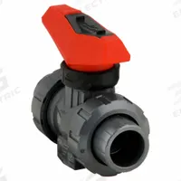 GF PIPING SYSTEMS Manual Two-Way Ball Valve: 3/4 in, PVC, Straight, Socket x FNPT, Two-Piece, Lever (MPN 161546343). Key specifications — Brand: GF PIPING SYSTEMS; Handle: Lever.
