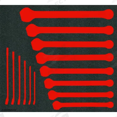 PROTO Combination Wrench: Polyethylene, Black Oxide, 14 Tools, Offset - SAE 12-Point Ratcheting Combination Wrench Sets