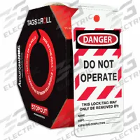 ACCUFORM Danger Tag By The Roll: Danger, Do Not Operate, Polyolefin, Dept/Expected Completion/Name (MPN TAR404)
