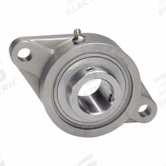 IPTCI BEARINGS 2 Bolt Flange Bearing: Radial Ball, 1 1/8 in Bore, SS, Set Screws, 5 9/16 in Lg, Ball (MPN SUCSFL206-18 CAP READY). Key specifications — Bore Type: Cylindrical; Brand: IPTCI BEARINGS; Lubricant Material: H-1 Grease; Mounting Bolt Size: 3/8 in; Split Housing: Not Split; System of Measurement: Inch.