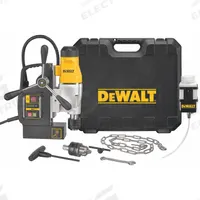 DEWALT Drill Press: 300 RPM – 450 RPM, Electric Magnet, 4 3/8 in Drill Travel, 120V AC, 10 A Current (MPN DWE1622K). Key specifications — attr1253941: Weldon; attr1253957: Electric; attr1253912: DEWALT.