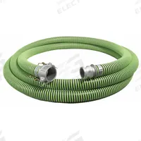 Suction and Discharge Hose: 4 in Hose Inside Dia., 38 psi, Black/Green, 4 in x 4 in Fitting Size (MPN GH400-50CE). Key specifications — Temp. Range: -40° to 180°F; Hose Color: Green; Brand: CONTINENTAL.
