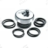 APPROVED VENDOR Drain Stopper: Plastic, Chrome-Plated, 1 5/8 in Overall Dia, Push and Pull (MPN P-100). Key specifications — Color: Silver; Includes: Rubber O Rings; Material: Plastic.