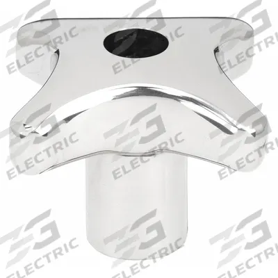 KIPP Hand Knob: 4 Point, Stainless Steel, M8 Thread - Corrosion-Resistant 4-Arm Knobs with Threaded Through-Hole