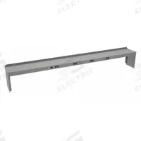 TENNSCO Electronic Riser: 96 in Overall Wd, 10 in Overall Dp, Gray, Carbon Steel, Steel, 12 in (MPN REI-1096-WK-1). Key specifications — Includes Mounting Hardware: Yes; Color: Gray.