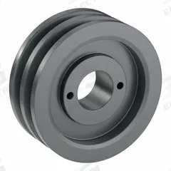 APPROVED VENDOR V-Belt Pulley: 2AK51, 2 Groove, 4.95 in OD, Bushed Bore, H/QT, Cast Iron, Webbed (MPN 2AK51H). Key specifications — Pulley Industry Number: 2AK51; Pitch Diameter: 4.36 in (3L); For Belt Section (broad, with similar types): 3L.