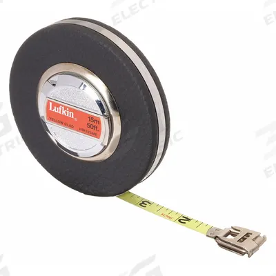 CRESCENT LUFKIN Long Tape Measure: Manual, HW223ME, Metric/SAE, 50 ft / 15 m, 1/8 in/1 mm - Closed-Reel Long Tape Measures