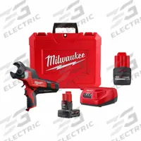 MILWAUKEE Cable Cutter Kit: M12™, 1 3/16 in Comm Cable/600 MCM Copper/750 MCM Aluminum, Pistol Grip (MPN 2472-21XC, 48-11-2425). Key specifications — attr531858: (2) Batteries; attr531873: Yes; attr531847: M12™; attr531859: 750 MCM Aluminum; attr531884: Cable Cutter; attr531849: MILWAUKEE.