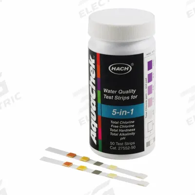HACH Chemical Test Strips: Free Chlorine, 0 to 10 mg/L Free Chlorine, Test Strips - Single-Parameter Test Strips
