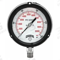 WINTERS Process Pressure Gauge: 0 psi to 1,500 psi, White, 4 1/2 in Dial, 1/2 in NPT Male, Bottom, 4 (MPN PPC5071-SG45). Key specifications — Brand: WINTERS; Pointer Color: Black; Accuracy: ±0.5%; Dial Color: White; Gauge Wetted Parts: Stainless Steel; Case Material: Phenolic; Vibration Resistance Properties: Field-Fillable; Pressure Range: 0 psi to 1,500 psi.