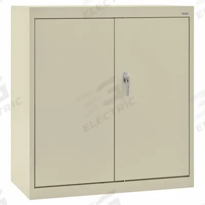 SANDUSKY Shelf Cabinet: 36 in x 24 in x 36 in, Swing Handle & Keyed, 24 ga Panel Thick - Commercial Shelf Cabinets