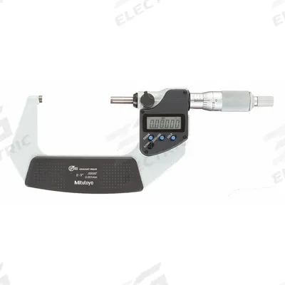 MITUTOYO IP65 Digital Outside Micrometer: 2 in to 3 in /50.8 mm to 76.2 mm, Inch/Metric - Micrometers without SPC Output for Harsh Environments