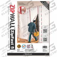 ZIPWALL Barrier Panel: Panel, 5 ft Wd, 12 ft Ht, Plastic, White, 5 ft x 12 ft Panel, ZipWall Poles (MPN ZF5). Key specifications — Product Type: Panel; Material: Plastic; Color: White; Includes: 5 ft x 12 ft Panel; Brand: ZIPWALL.