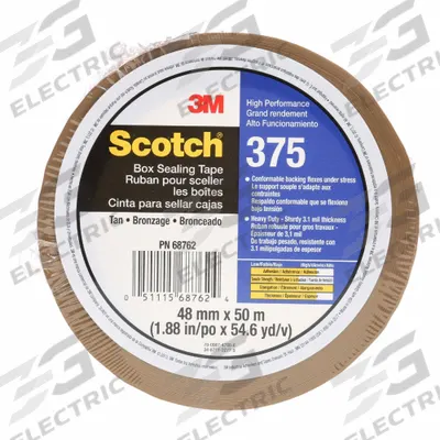 SCOTCH Carton Sealing Tape: 3.1 mil Tape Thick, 2 in x 55 yd - Heavy-Duty Hot Melt Tape