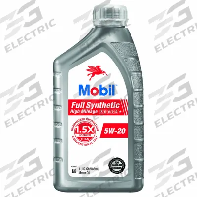 MOBIL Motor Oil: Synthetic, Biodegradable, 1 qt Size, 5W-20 - Gasoline Engine Oil