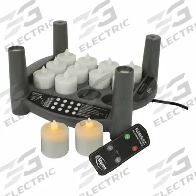 STERNO Flameless Candle: 40 hr Burn Time, White, 4 1/2 in Overall Ht - Candles & Votives