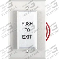 DORTRONICS Exit Push Button: 3 in Ht, 1/2 in Dp, 1 1/2 in Wd, ADA Compliant, Gray, Gray – Aluminum (MPN W5286-P25xE1). Key specifications — Color: Gray; Product Type: Exit Push Button; Operation Type: Push Button; ADA Compliant: Yes; Brand: DORTRONICS.