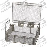 MARLIN STEEL WIRE PRODUCTS Parts Washer Basket: Rectangular, Stainless Steel, Silver, 7 in Basket Lg (MPN 00-00368220-38). Key specifications — Handle Included: Handle Included; Mesh Opening Size: #4; Stackable: Stackable; Lid Included: Lid Included; Brand: MARLIN STEEL WIRE PRODUCTS.