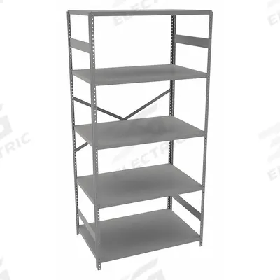 TENNSCO Metal Shelving: Standalone, Light-Duty, 36 in x 24 in, 72 in Overall Ht - Light-Duty Standalone Open Metal Shelving