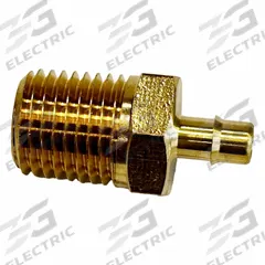 MEM-CO Mini Barb Fitting: 1/4 in Pipe x 3/16 in ID Size, MNPT x Tube, Brass, 1 1/8 in Overall Lg (MPN 1/4B5). Key specifications — Brand: MEM-CO.