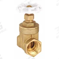 MILWAUKEE VALVE Gate Valve: 1 in, Brass, Non-Rising, FNPT x FNPT, 200 psi CWP, Wheel, Solid Wedge (MPN UP667 1"). Key specifications — Bonnet Material: Brass; Brand: MILWAUKEE VALVE; Wedge Material: Brass.