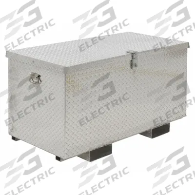 VESTIL Jobsite Box: 49 1/4 in W x 25 7/8 in D x 28 1/16 in H, 16 cu ft, Padlock - Chest-Style Jobsite Boxes