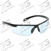 PYRAMEX Safety Glasses: Infinity Blue Lens, Half-Frame, H2MAX Anti-Fog, Black Frame (MPN SB8660DTM). Key specifications — Brand: PYRAMEX; Frame Color: Black; Lens Color: Infinity Blue; Lens Properties: Advanced Anti-Fog.